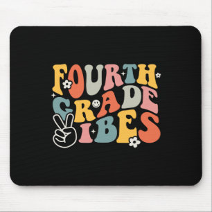 Fourth Grade Vibes - 4th Grade Team Retro 1st Day Mouse Pad