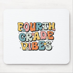 Fourth Grade Vibes - 4th Grade Team Retro 1st Day Mouse Pad