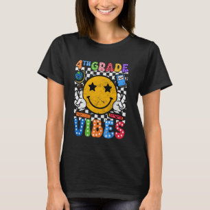 Fourth Grade Vibes - 4th Grade Team Retro 1st Day T-Shirt