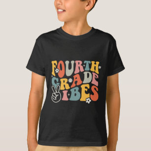 Fourth Grade Vibes - 4th Grade Team Retro 1st Day  T-Shirt