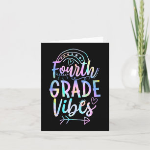 Fourth Grade Vibes Back To School Tie Dye Teachers Card