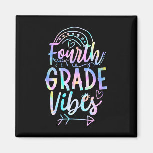 Fourth Grade Vibes Back To School Tie Dye Teachers Magnet