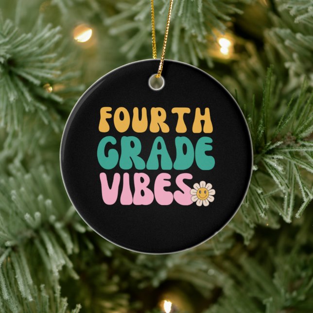 FOURTH GRADE VIBES CERAMIC TREE DECORATION (Tree)