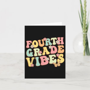 Fourth Grade Vibes Hello Team 4th Grade Teacher Ki Card