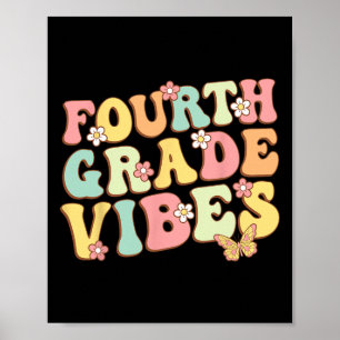 Fourth Grade Vibes Hello Team 4th Grade Teacher Ki Poster
