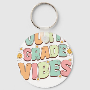 fourth grade vibes school key ring