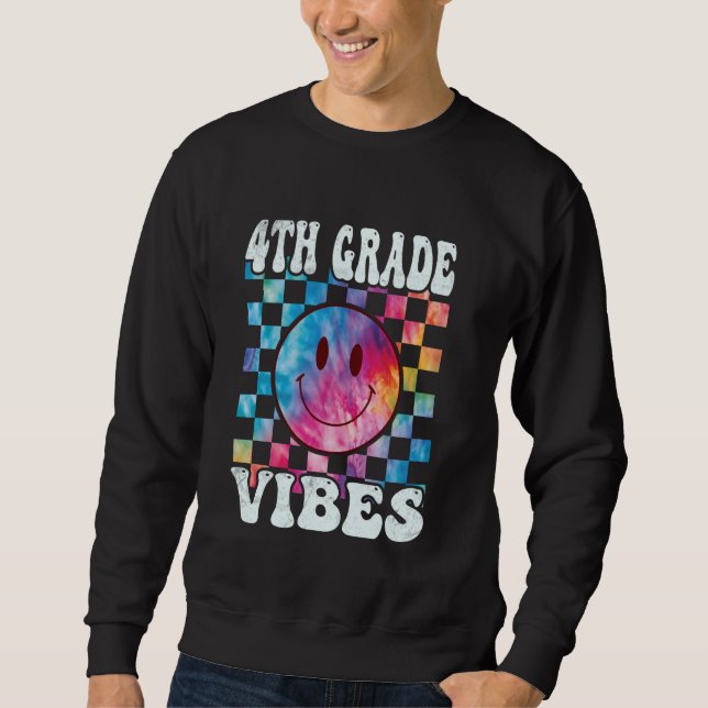 Fourth Grade Vibes Tee 4th Grade Retro 1st Day of  (Front)