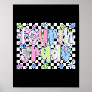 Fourth Grade Wildflower First Day Of School Back T Poster