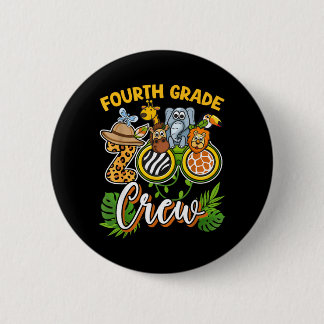 Fourth Grade Zoo Field Trip Squad Matching 6 Cm Round Badge