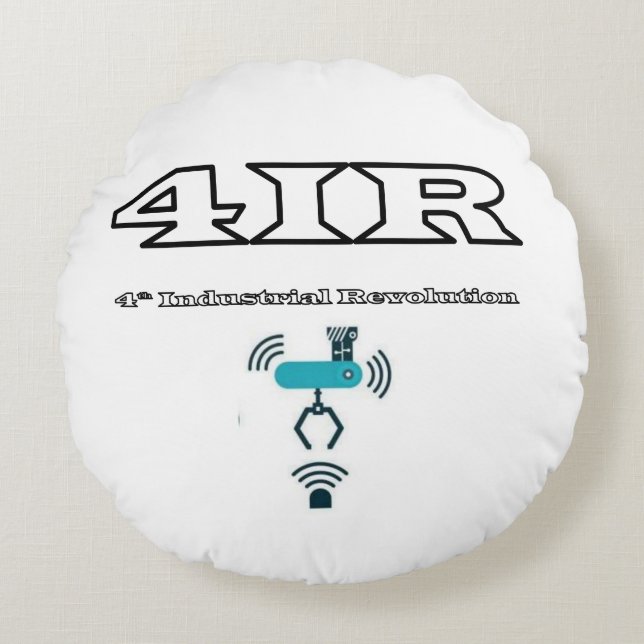 Fourth Industrial Revolution Throw Pillow (Front)