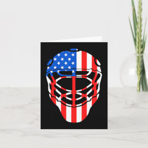 Fourth of July 4th Hockey Goalie Mask American Fla Card