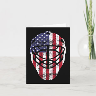Fourth of July 4th Hockey Goalie Mask American Fla Card