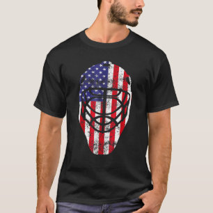 Fourth Of July 4th Hockey Goalie Mask American Fla T-Shirt