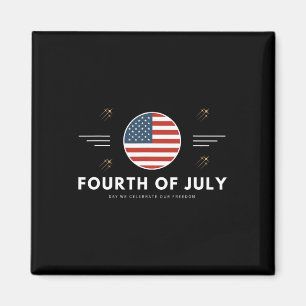 Fourth Of July 4th Of July American Flag Usa Magnet