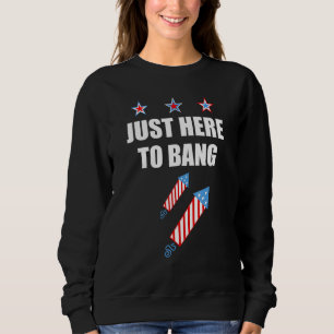 Fourth Of July 4th Of July Im Just Here To Bang _8 Sweatshirt