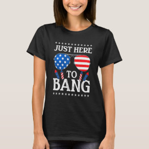 Fourth Of July 4th Of July I'm Just Here To Bang P T-Shirt