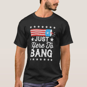 Fourth Of July 4th Of July I'm Just Here To Bang R T-Shirt