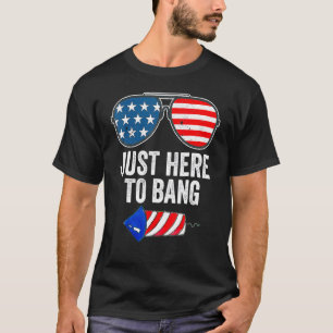 Fourth Of July 4th Of July I'm Just Here To Bang T-Shirt