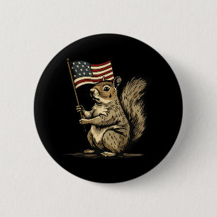 Fourth Of July 4th Of July Patriotic American Flag 6 Cm Round Badge
