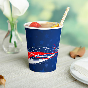 Fourth Of July Abstract Paper Cups