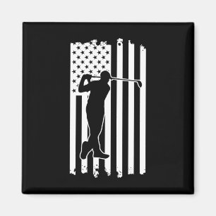 Fourth Of July American Flag Golf Course Sports An Magnet