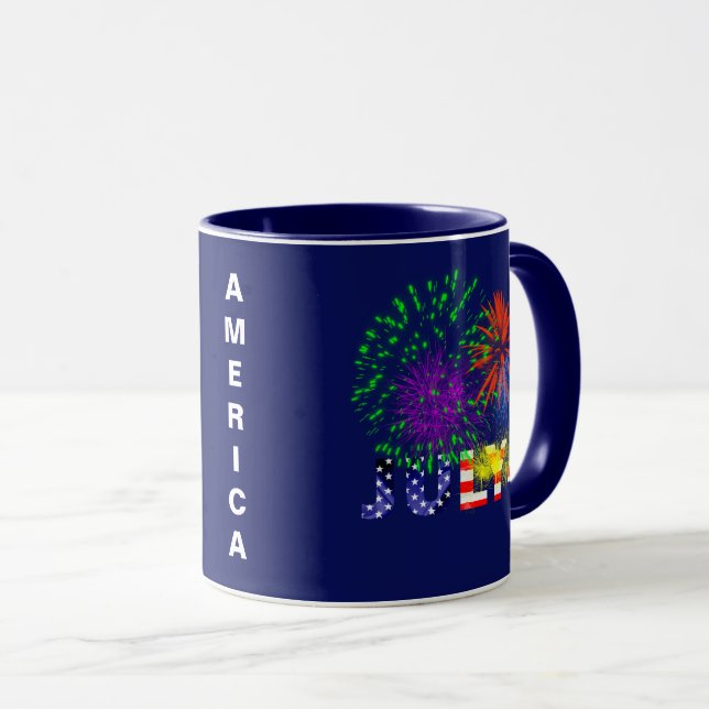 Fourth Of July and fireworks Mug (Front Right)