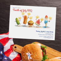 Fourth of July BBQ Mascots | Independence Day