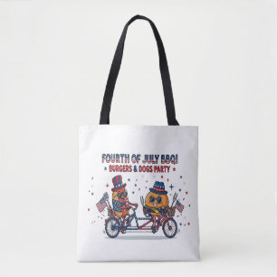 Fourth of July Burgers & Dogs Party Tote Bag
