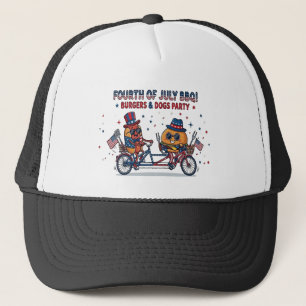 Fourth of July Burgers & Dogs Party Trucker Hat