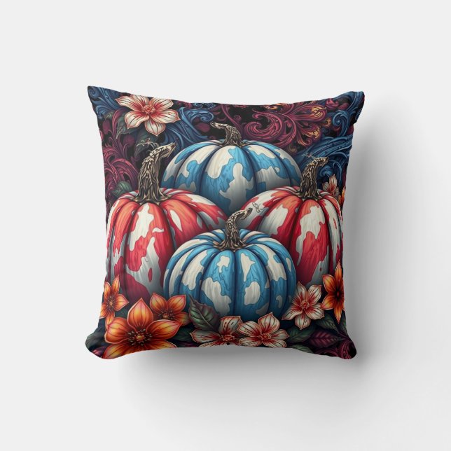 Fourth Of July Camo Pumpkins Cushion (Front)
