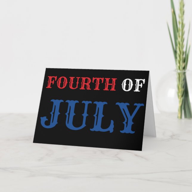 Fourth Of July Card (Front)