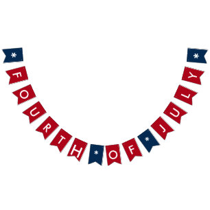 Fourth Of July Celebration any Colour any Text Bunting