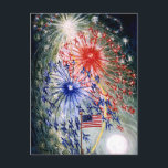Fourth of July Celebration Holiday Postcard<br><div class="desc">Fourth of July Number 1,  popular painting by Florine Stettheimer</div>