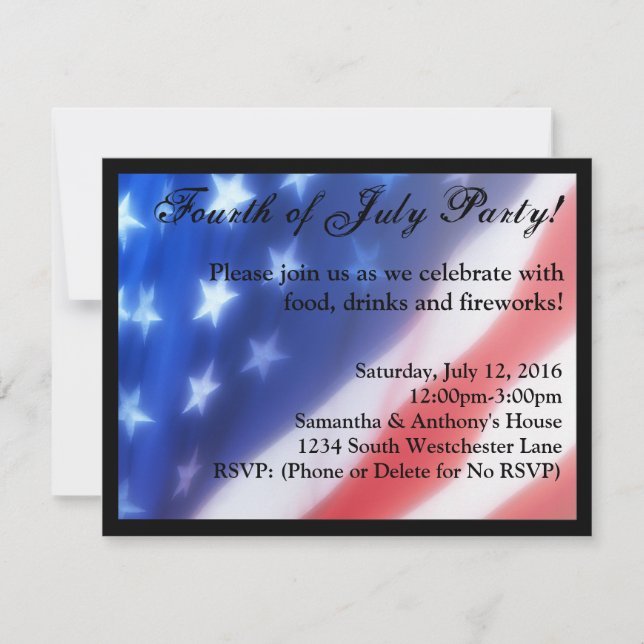 Fourth of July Celebration Invitation (Front)