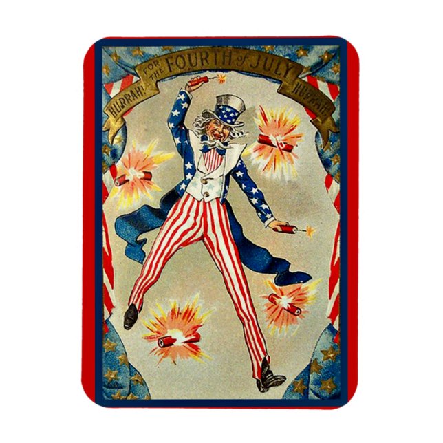 Fourth of July Celebration - Uncle Sam, Magnet (Vertical)