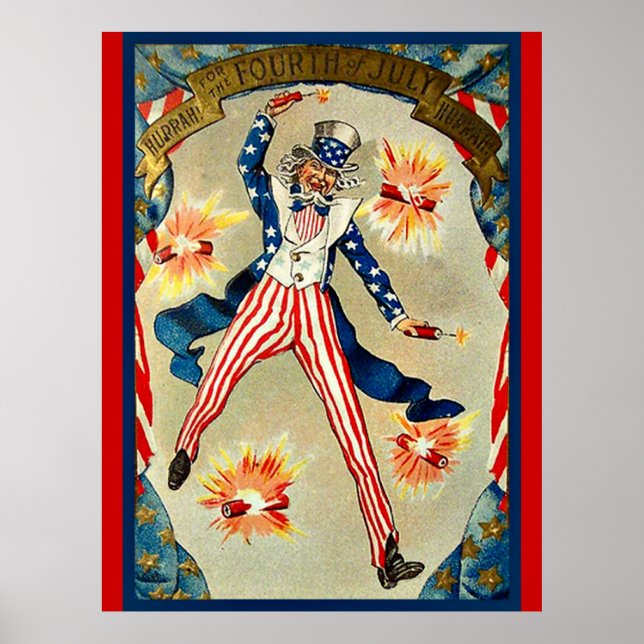 Fourth of July Celebration - Uncle Sam, Poster (Front)