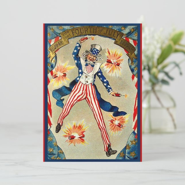 Fourth of July Celebration - Uncle Sam, Thank You Card (Standing Front)