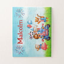 Fourth of July Custom Child Name Puzzle