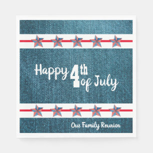 Fourth of July Denim Paper Napkin