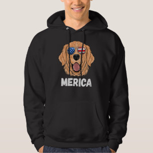 Fourth Of July Dog American Flag July 4th Labrador Hoodie