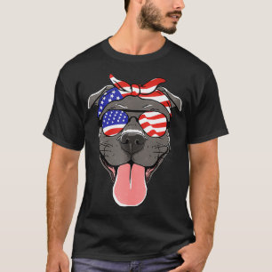 Fourth of July Dog Lovers Patriotic Pup for Men, W T-Shirt