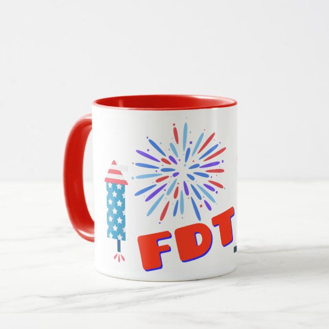 Fourth of July FDT Foxtrot Delta Tango  Mug (Front Left)