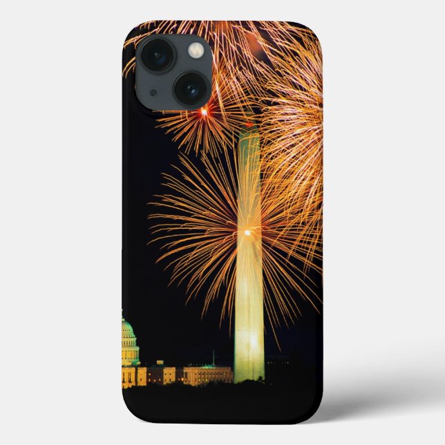 Fourth of July, Firework Display, Skyline Case-Mate iPhone Case (Back)