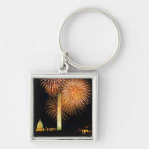 Fourth of July, Firework Display, Skyline Key Ring