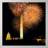 Fourth of July, Firework Display, Skyline