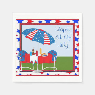 Fourth Of July Garden Party Napkins