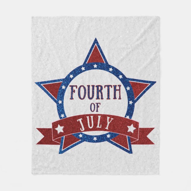 Fourth Of July Glitter Picnic Blanket (Front)