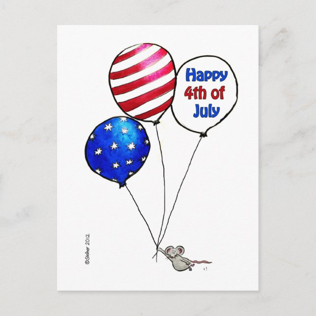 Fourth of July -  Have a day off. Postcard (Front)