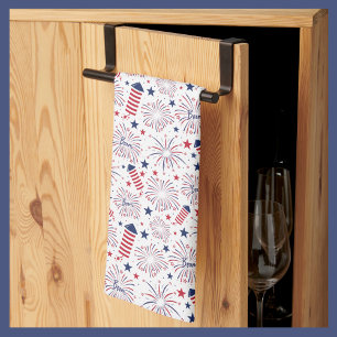 Fourth of July Independence Day Celebration Tea Towel