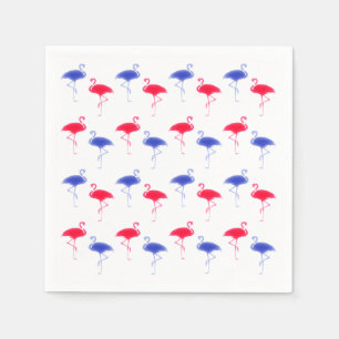 Fourth of July Independence Day Flamingos Napkin